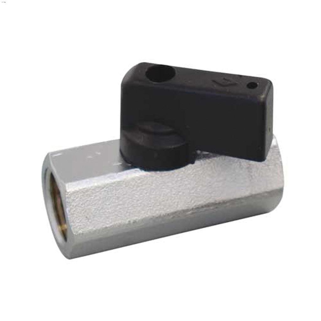 1/4" FNPT Nickel Plated Brass Mini Ball Valve