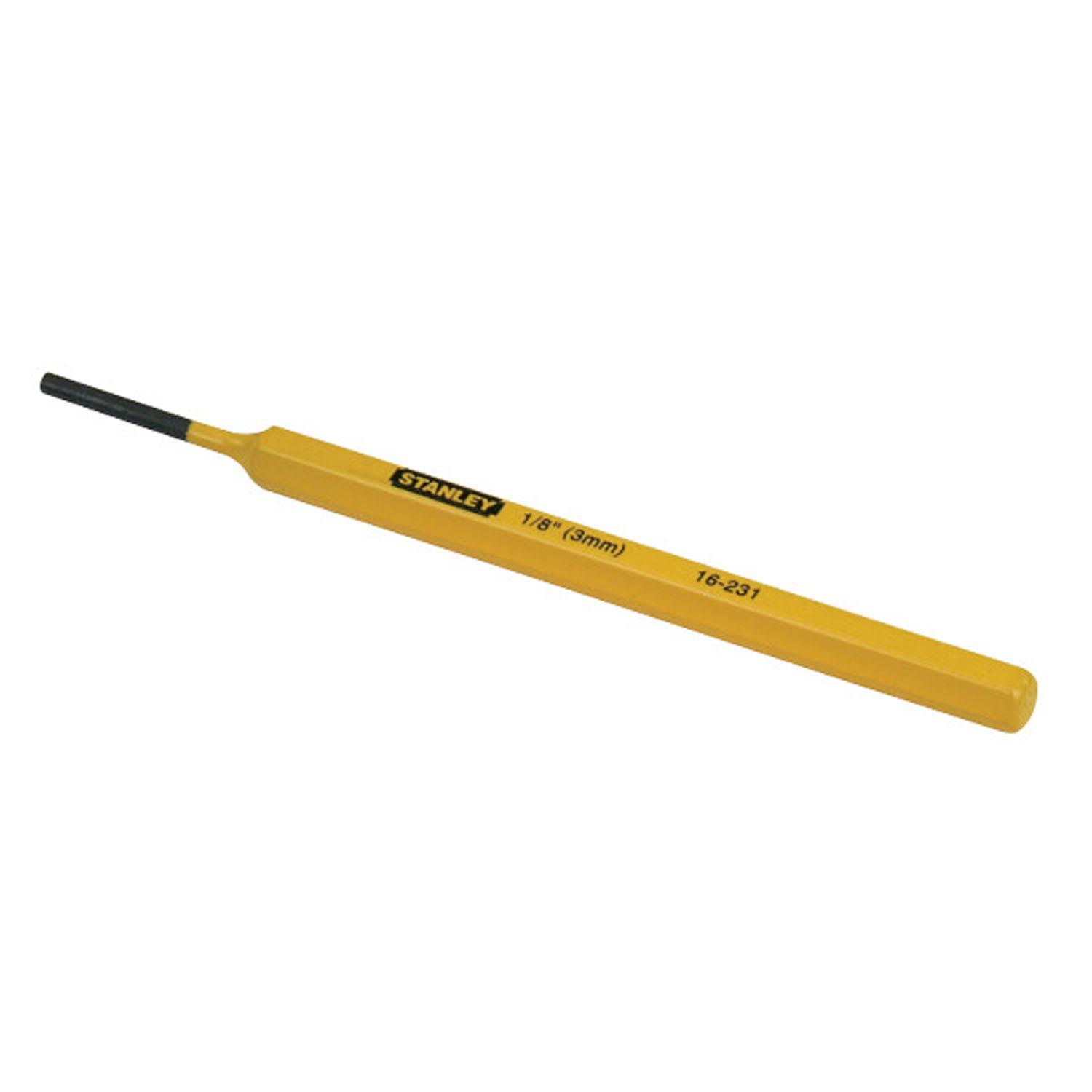 1/8" Yellow Tempered Steel Pin Punch
