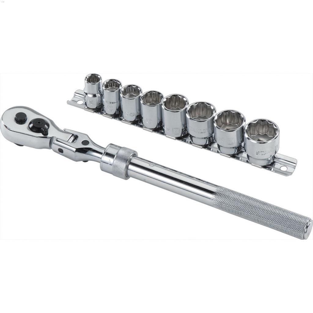 9-Piece 3/8" Drive Extendable Ratchet Set