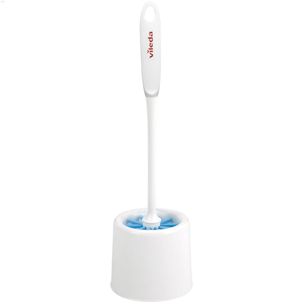 Brosse de toilettes blanche avec support
