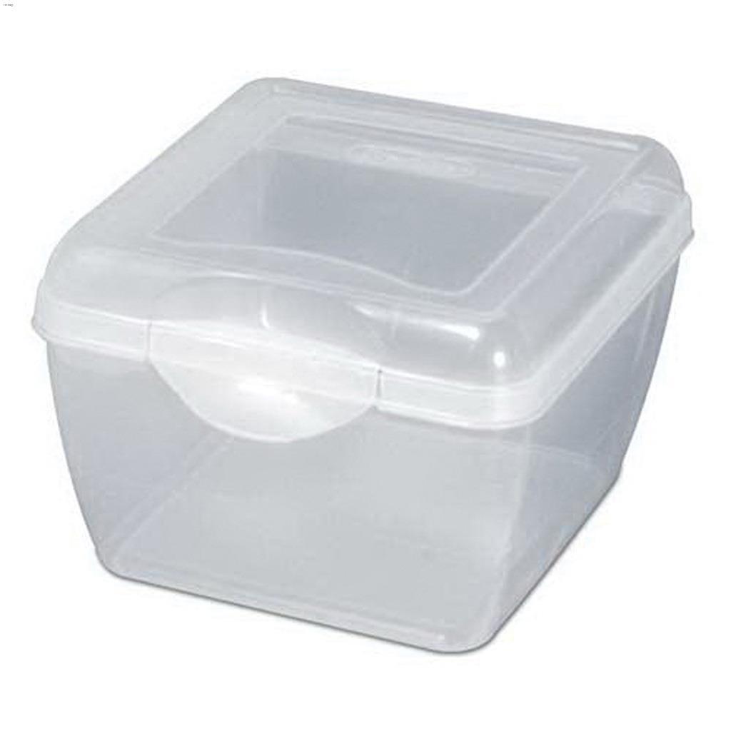 Boîte de Rangement Transparente à Couvercle à Charnière