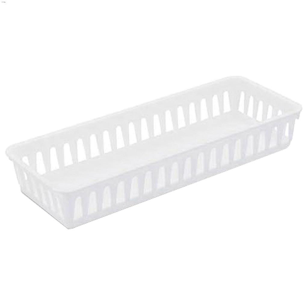 Plateau de rangement mince blanc