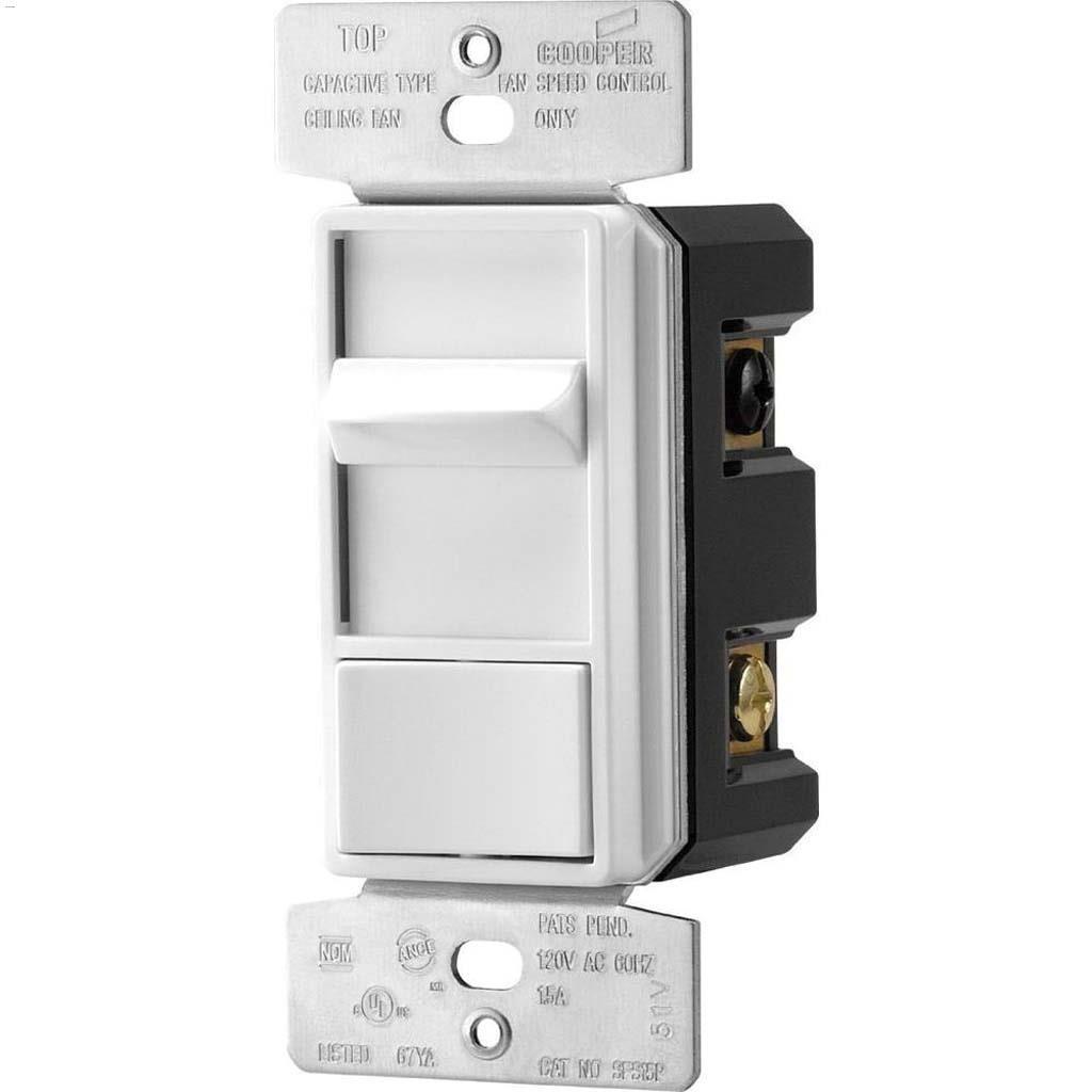 Blanc 3 voies 3 vitesses coulisse ventilateur 1,5A 120V