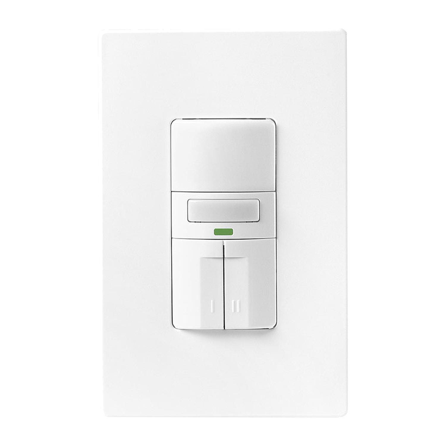 Capteur mouvement blanc 3 voies 2x commutateur DEL 120V 1P