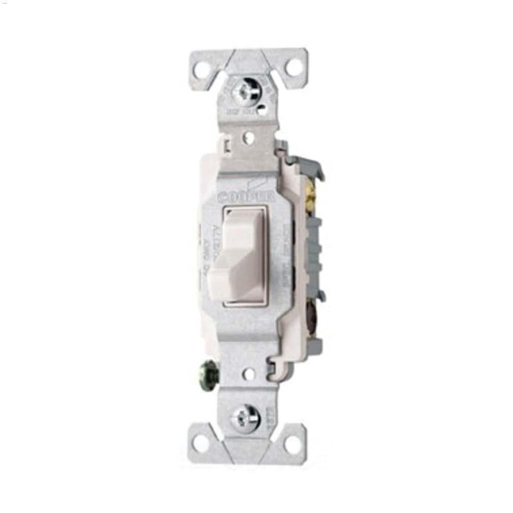 Interr. à bascule silencieux CA 3 voies blanc 15 A 120/277 V