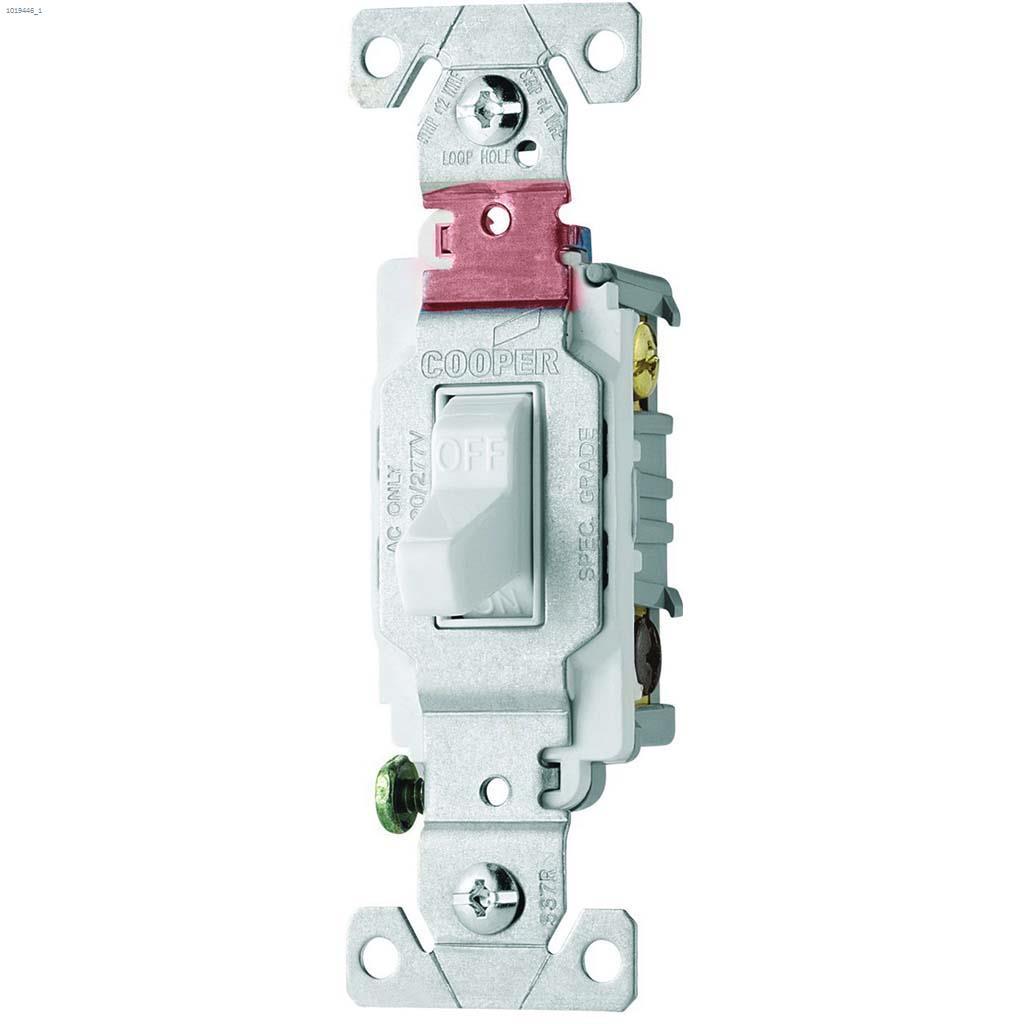 Interr. à bascule silencieux CA robuste blanc 20 A 120/277 V