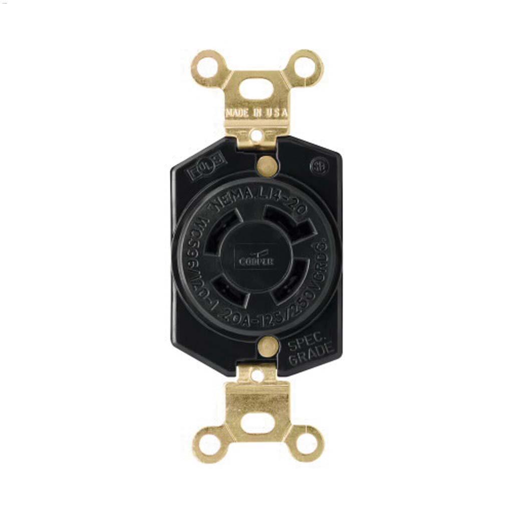 Réceptacle verrouillable 20 A 125/250 V 3 P/4 W