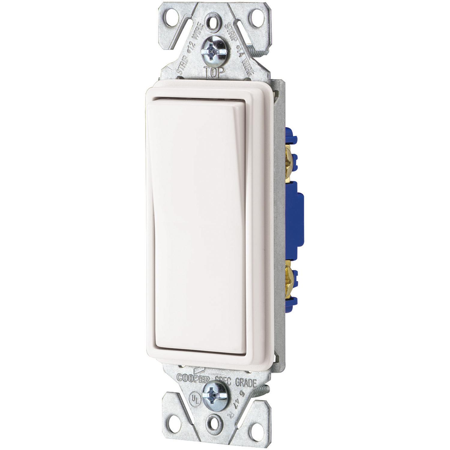 Interr. déco silenc CA blanc 15 A 120/277 V 1 P - 10/paquet