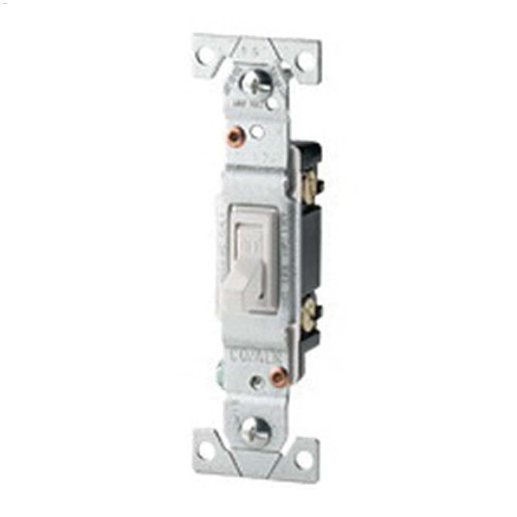 Interrupteur à bascule cuivre/alum. blanc 15 A 120 V 1 P