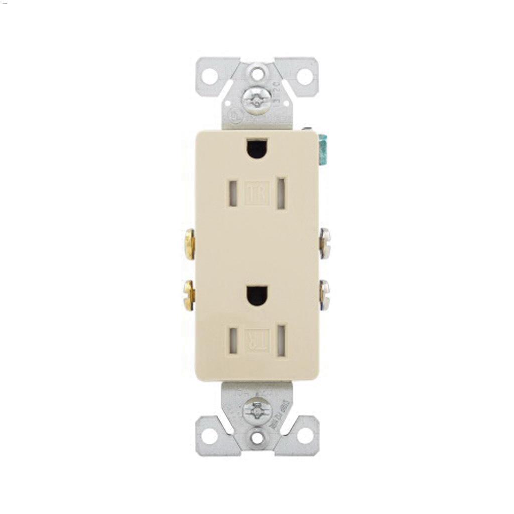Réceptacle décorateur ivoire 15 A 2 P/3 W - 10/paquet