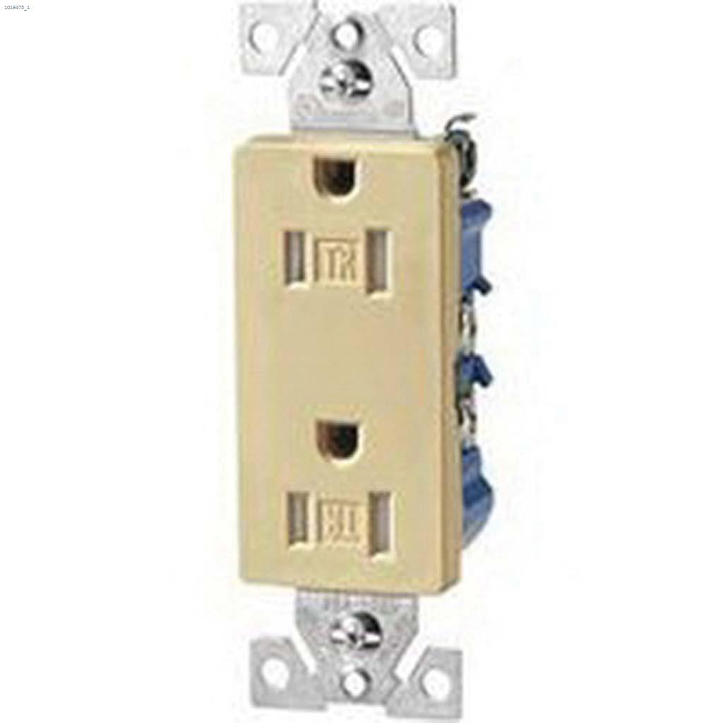 Ivory Duplex Receptacle 15A 2P/3W-10/Pack