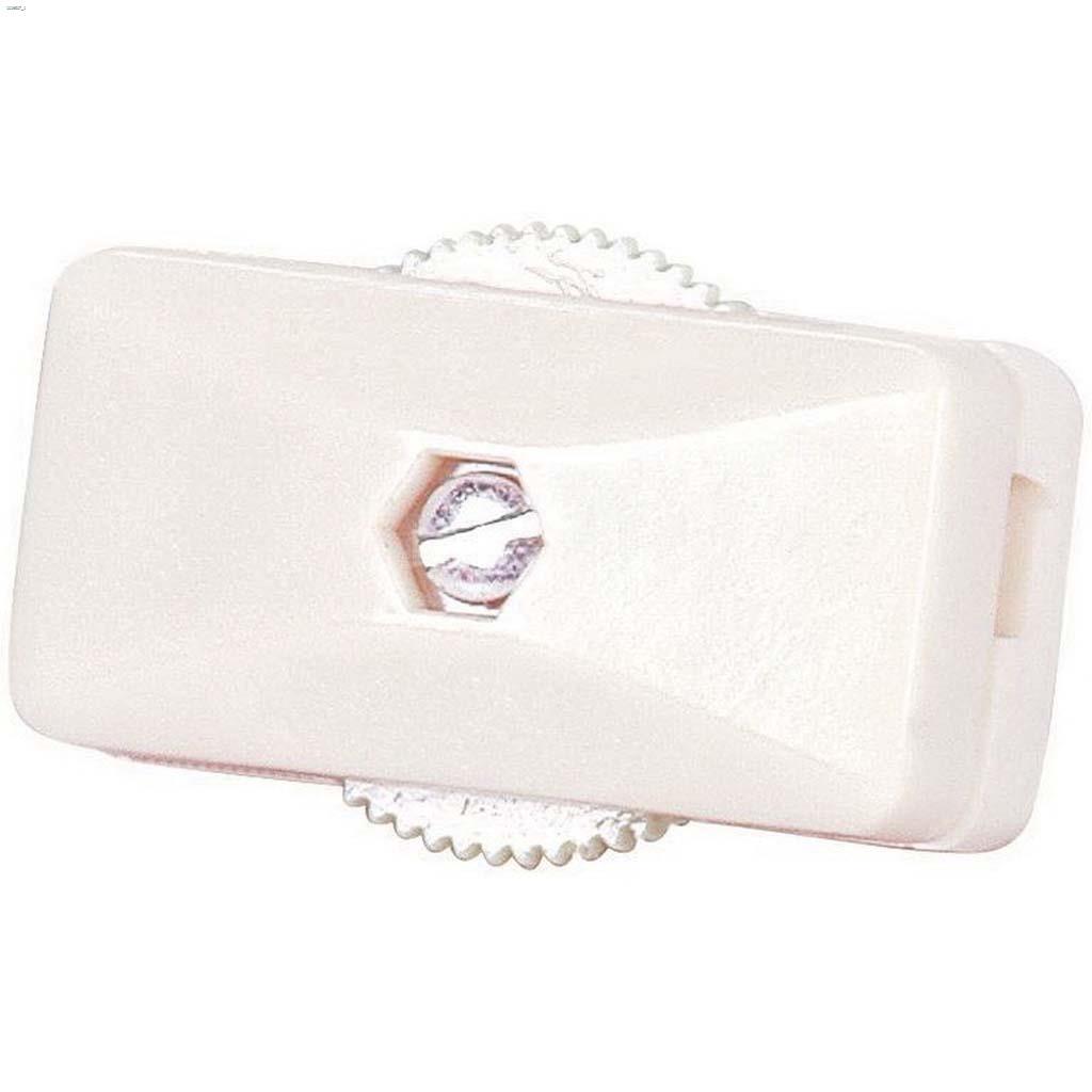 White Inline ON/OFF Cord Switch