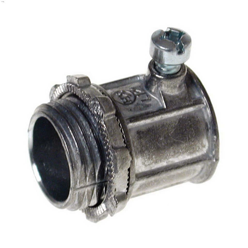 1" Zinc EMT Set Screw Connector-2/Pack