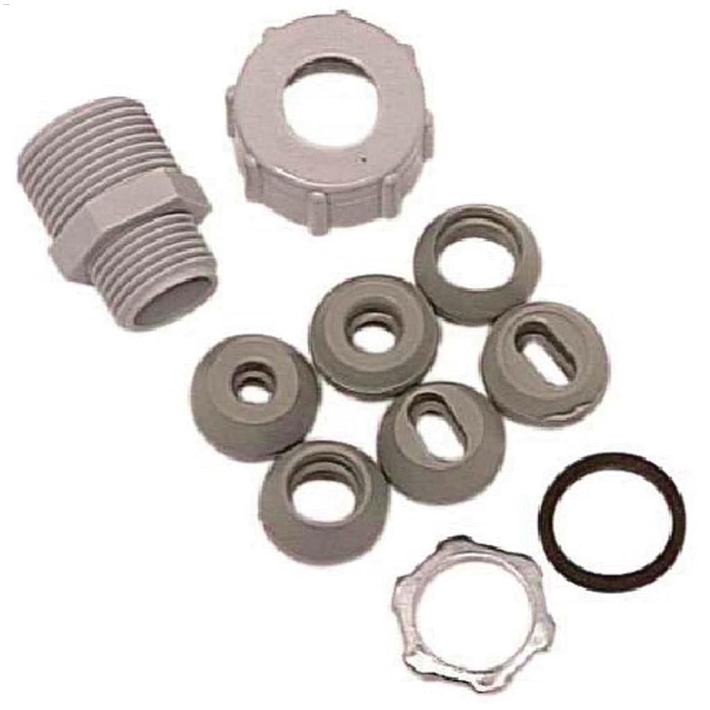 Raccord de décharge de tension gris en PVC 1/2"
