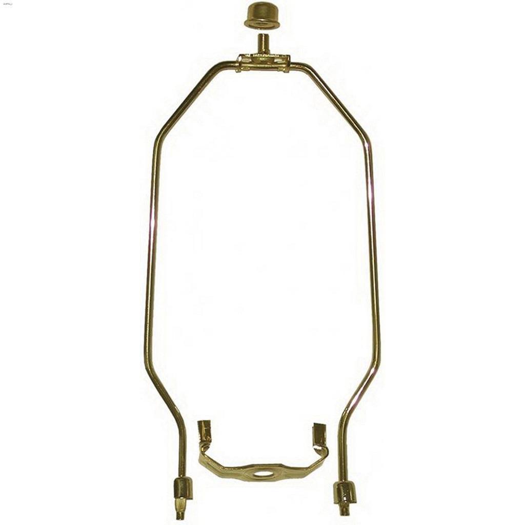 7" Polished Brass Lamp Harp