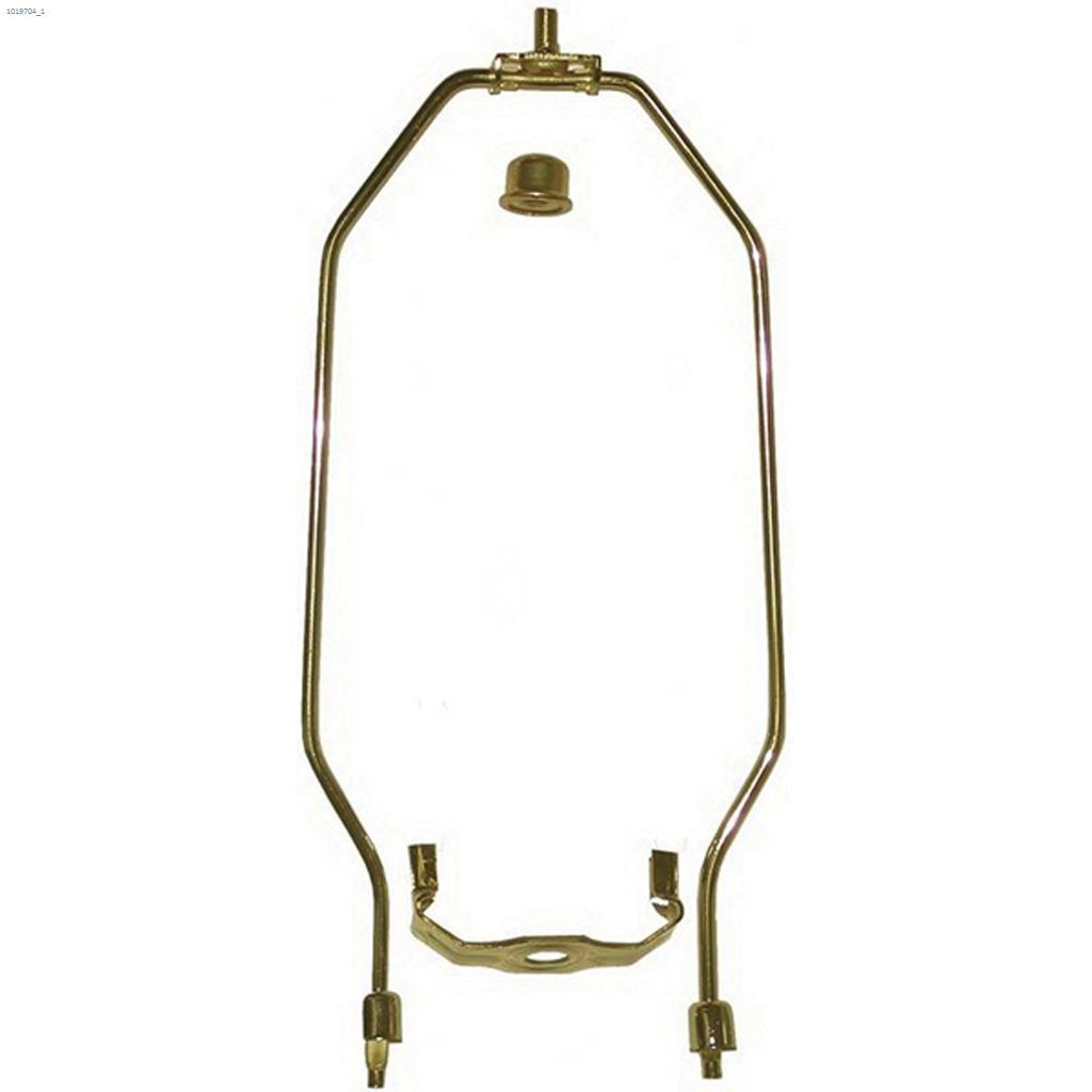 9" Polished Brass Lamp Harp