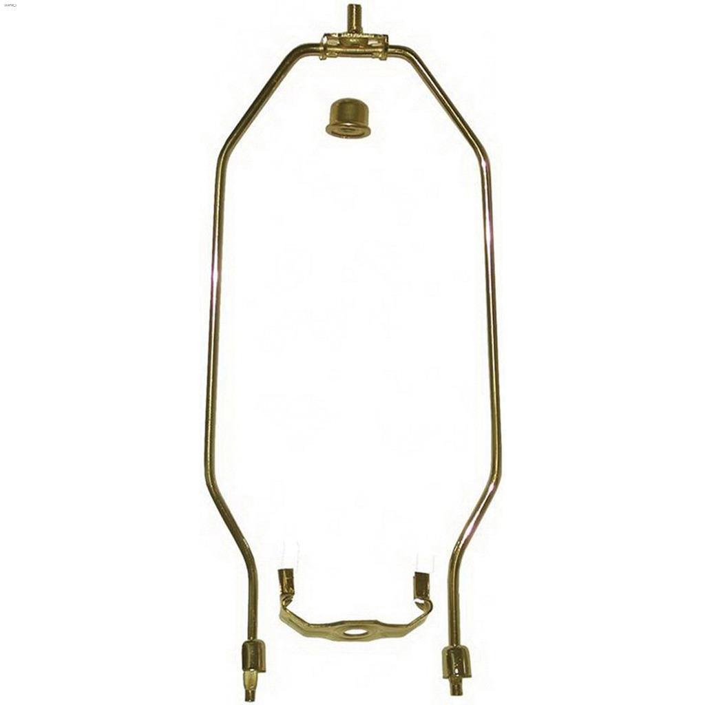 Harpe de lampe en laiton poli 10"