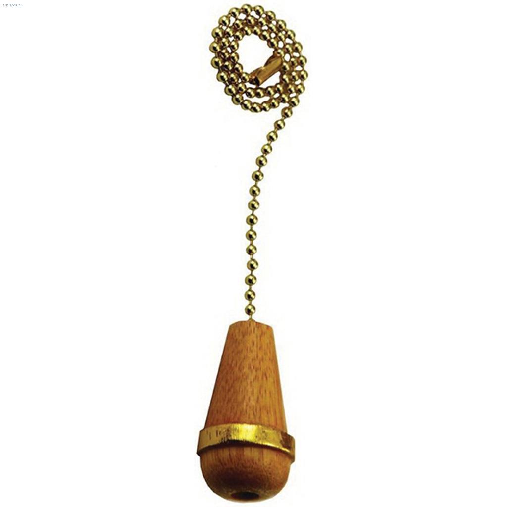 12" Chaîne laiton en bois clair en forme de cône chaînette