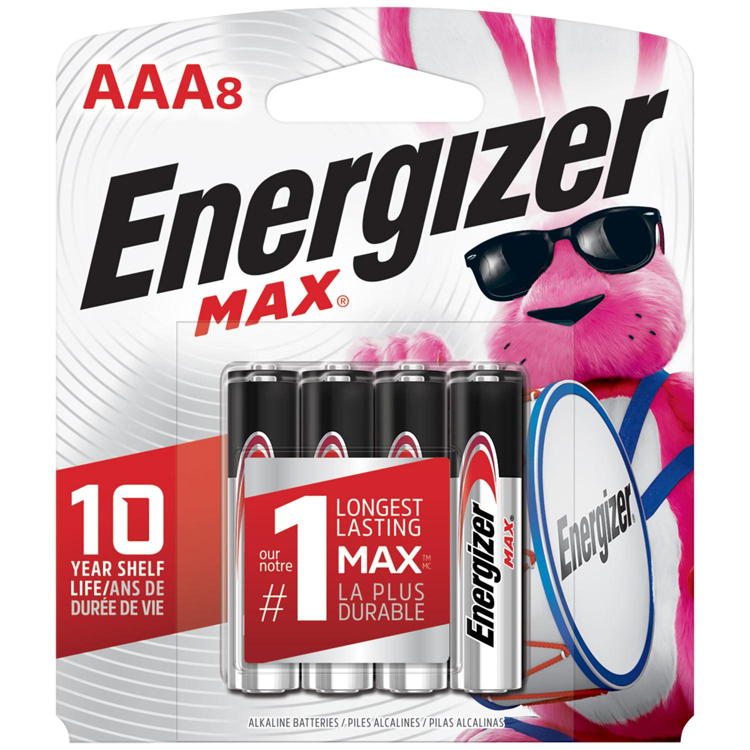 Pile alcaline Max® 1,5 V AAA - 8/paquet