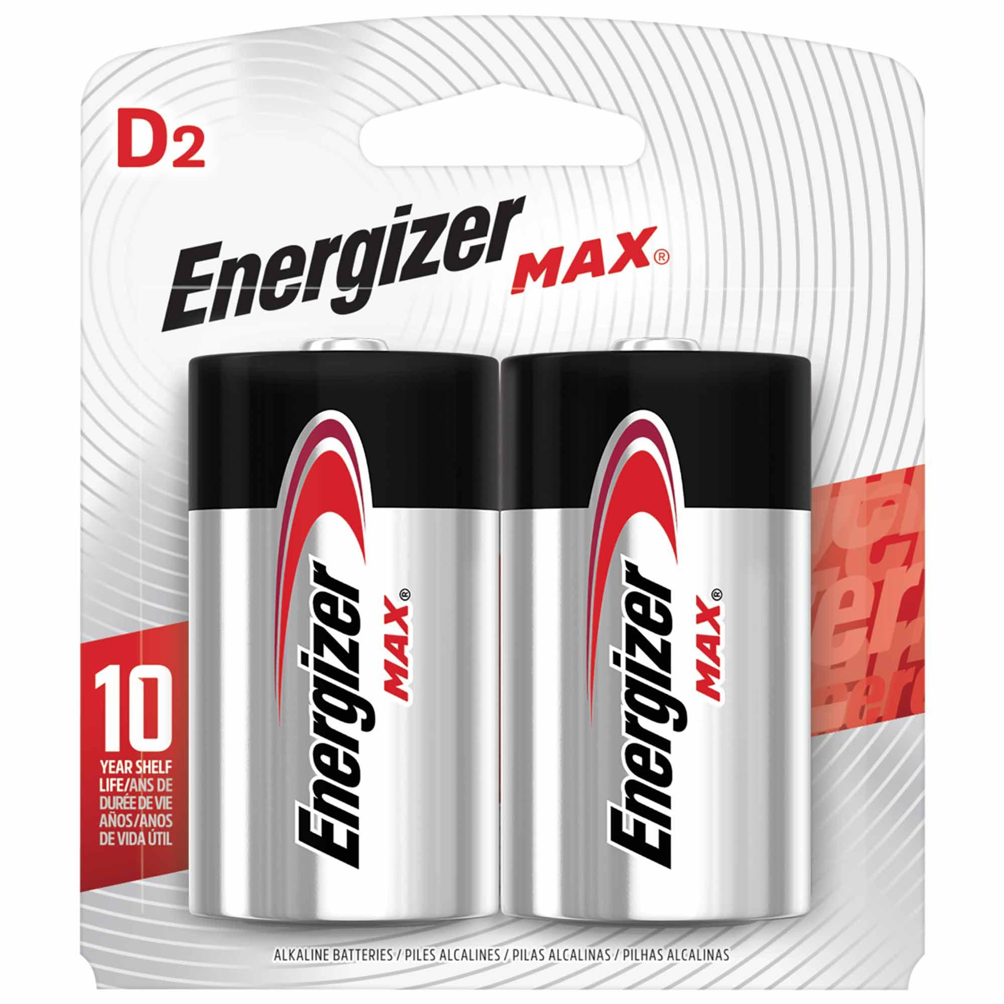 Max D Alkaline Battery (2 Pack)