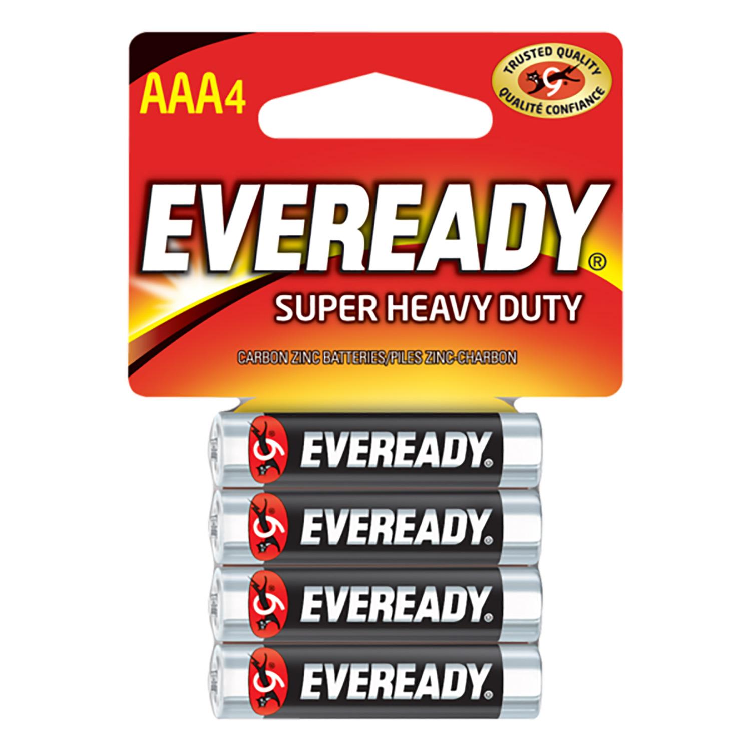 Pile 1,5 V AAA super résistante Eveready® - 4/paquet