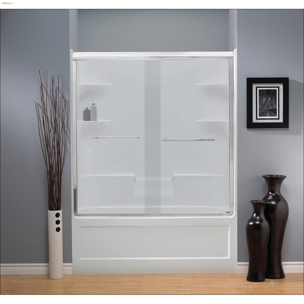 42 - 42-3/4" Silver Clear Bypass Shower Door