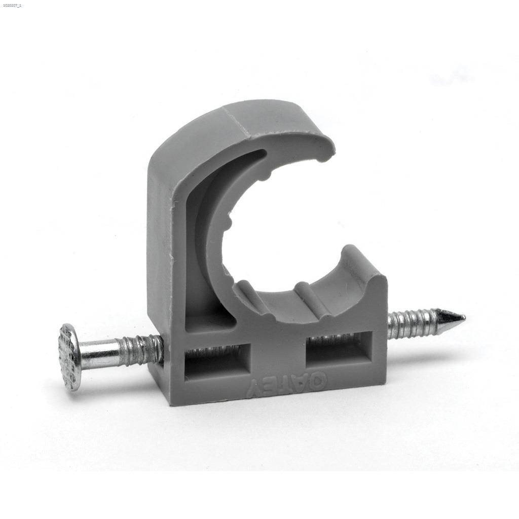 3/4" Polypropylene Gray Half Clamp With Barbed Nail