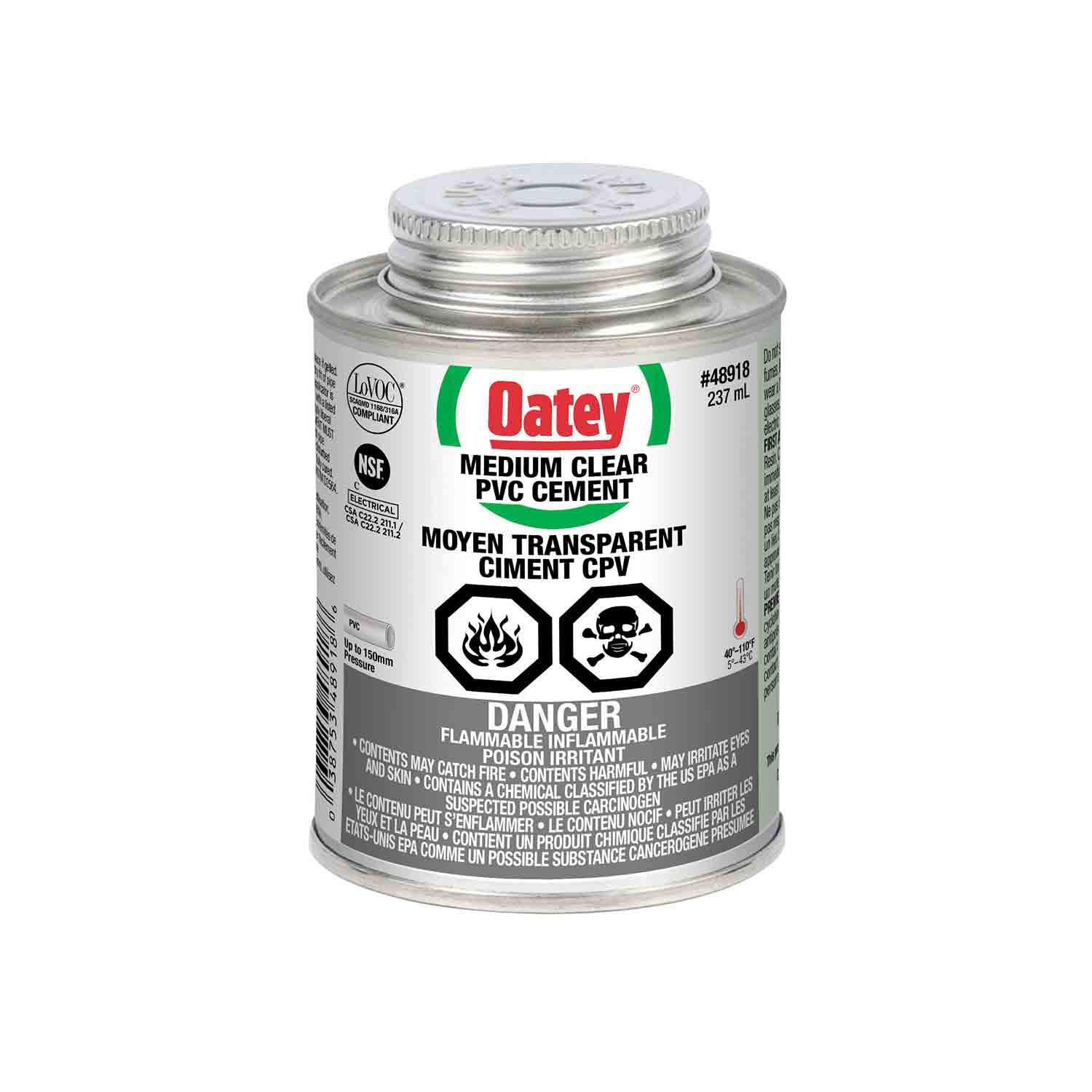 Ciment à PVC moyen transparent 236  ml