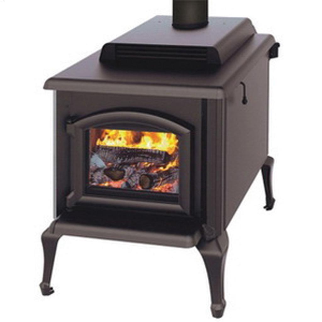 Poêle à bois ultime noir métallique 120, 000  BTU
