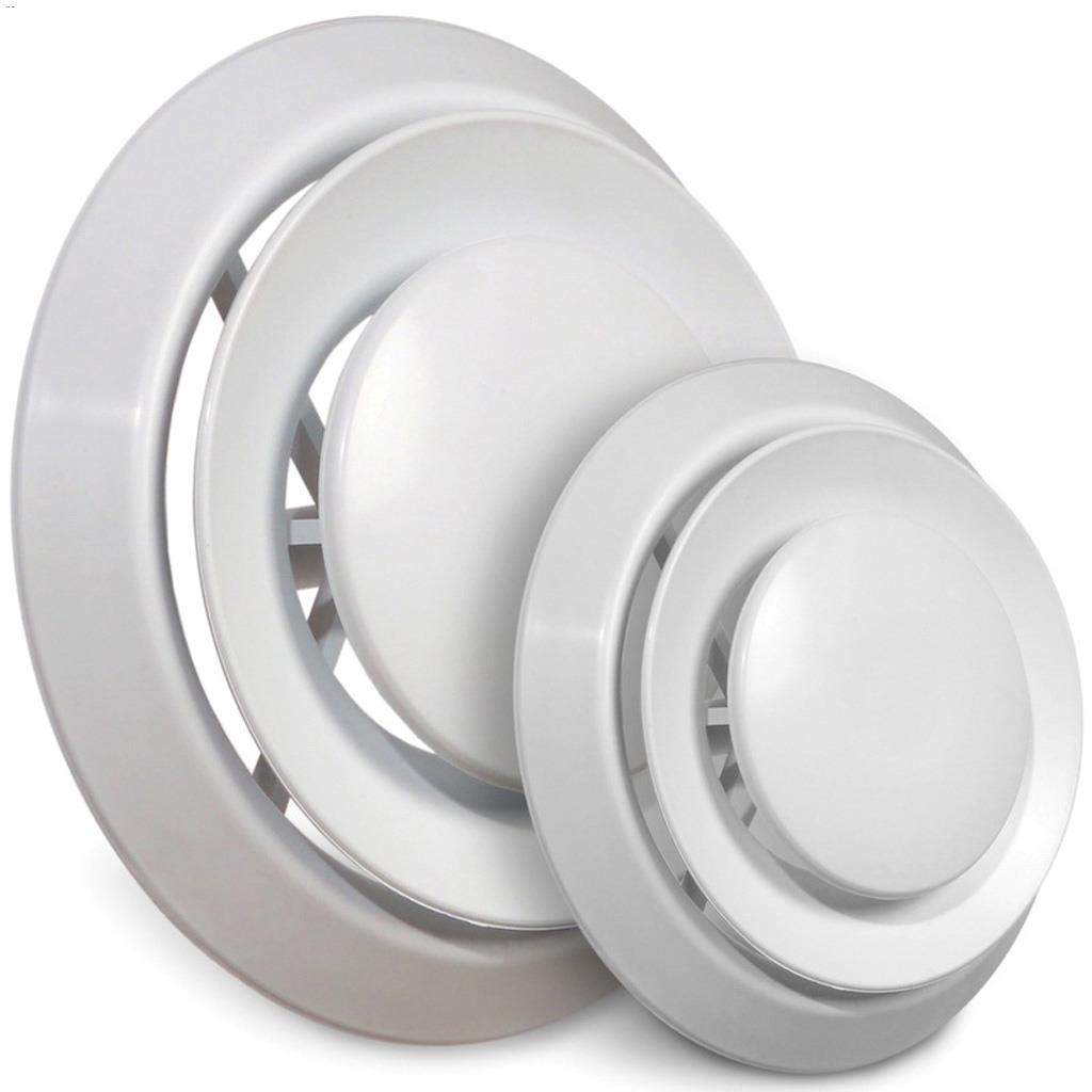 Diffuseur d'air rond blanc réglable 4 - 5"