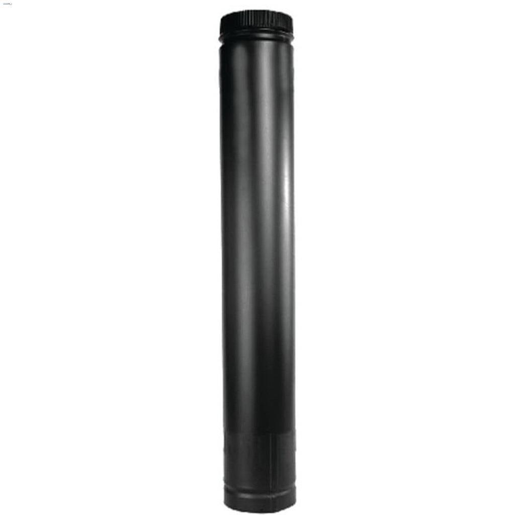7" x 38 - 68" Black Telescopic Stove Pipe