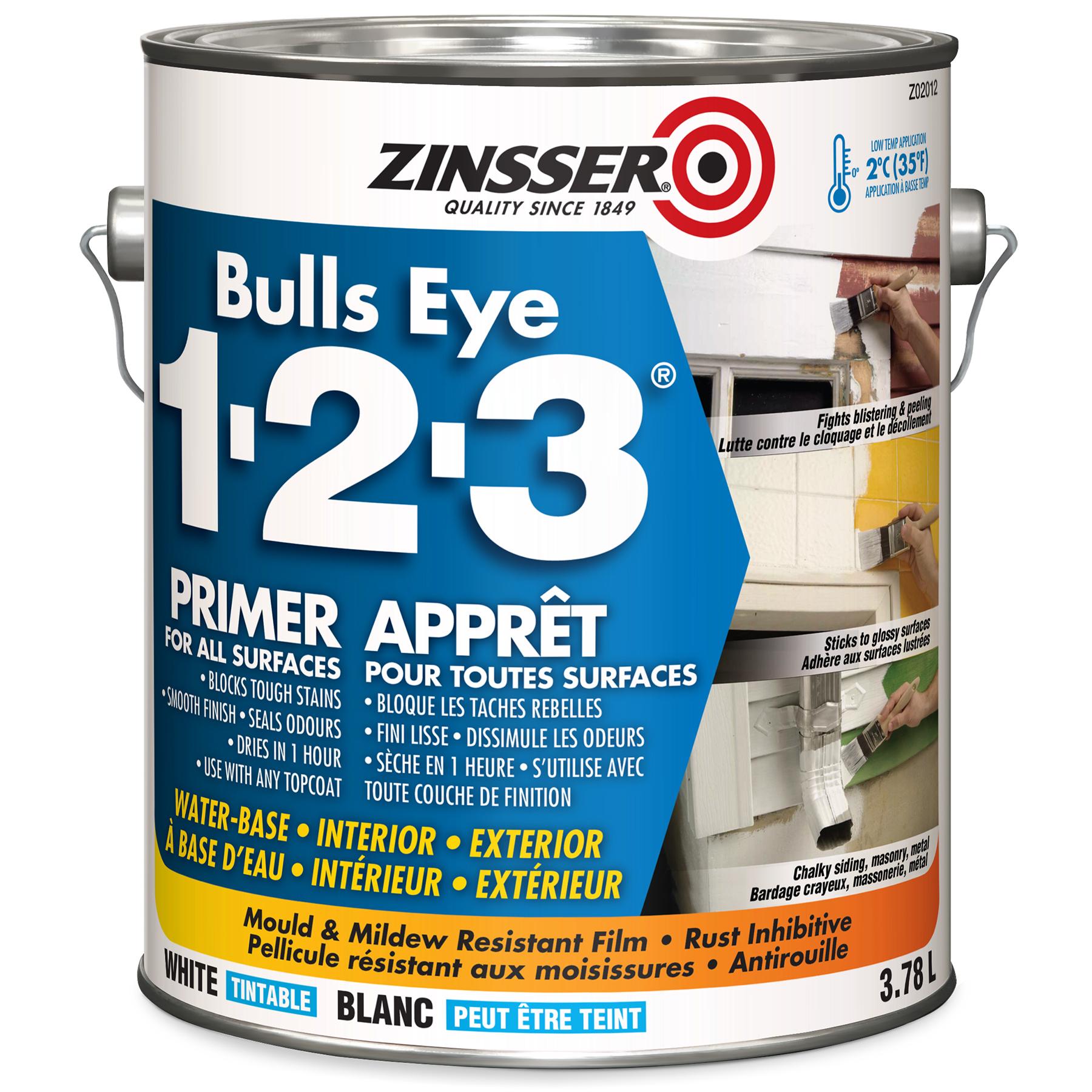 Scellant blanc-apprêt Zinsser Bulls Eye 1-2-3®  3.78  l