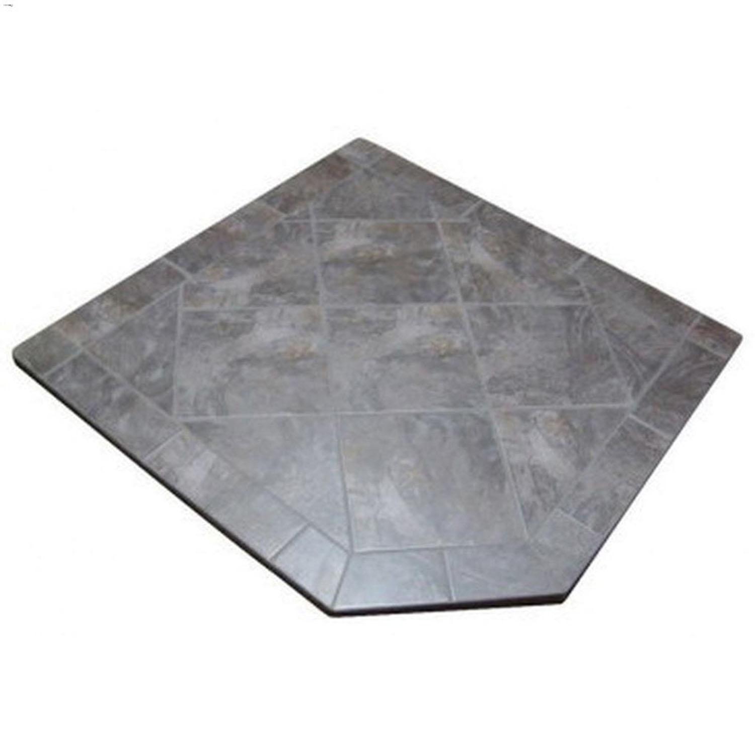 54" Corner Hearth Pad
