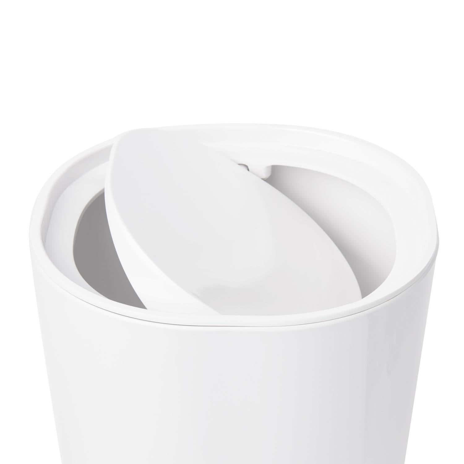 Glossy Waste Can With Lid