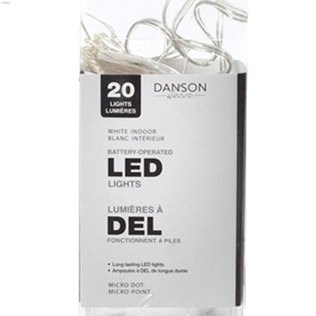 Battery Operated LED Micro-Dot String Light with 20 Lights