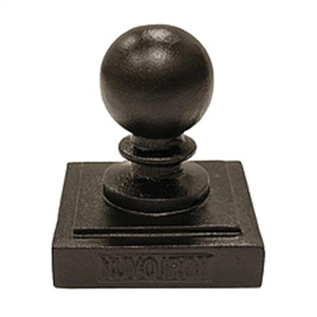 Capuchon de poteau ornemental boule noire 3-1/2" x 3-1/2"