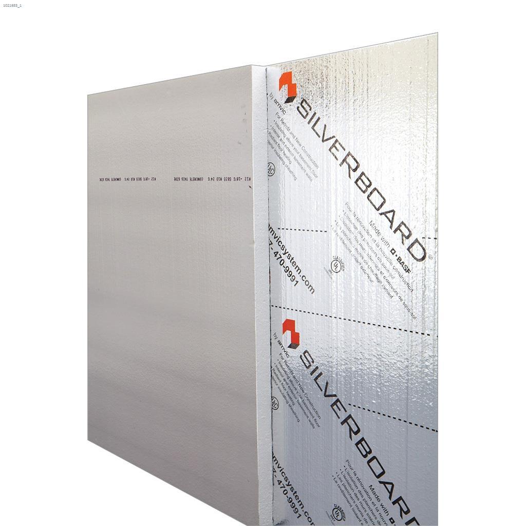 Feuille isolante rigide SilveRboard®  8' x 4' x 1"