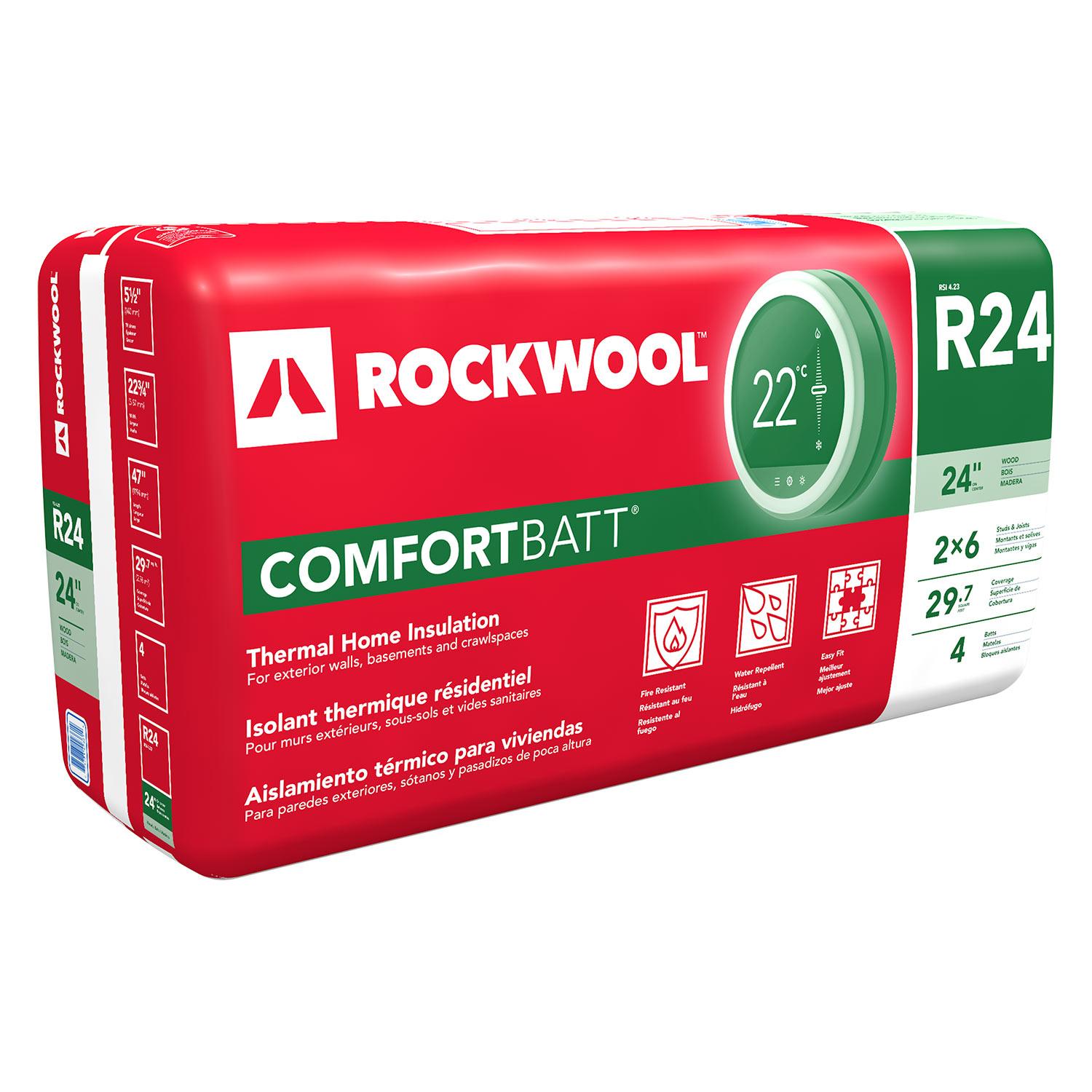 Natte isolante thermique montant bois 47"x 23" x 5-1/2" R24