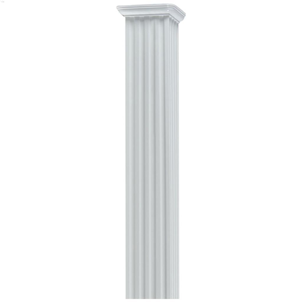 7-1/4" x 7-1/4" x 10' White Square Column