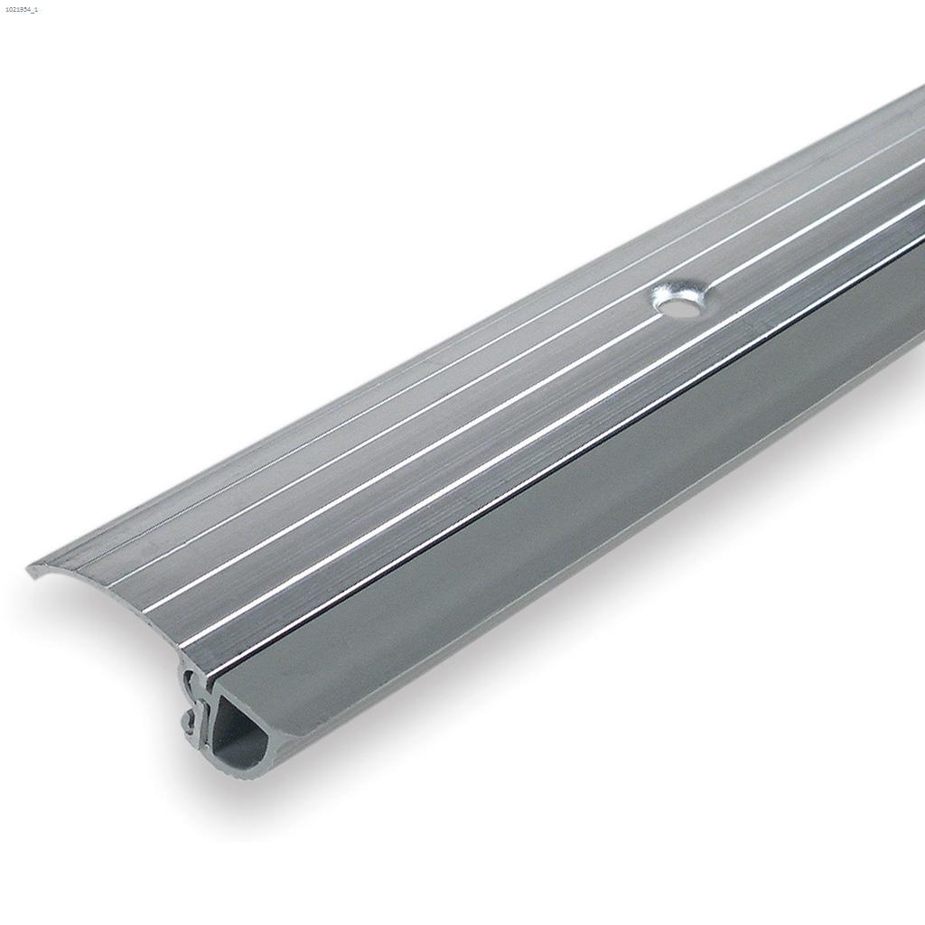 36" x 1-3/8" Aluminum & Vinyl Grey Bumper Door Threshold
