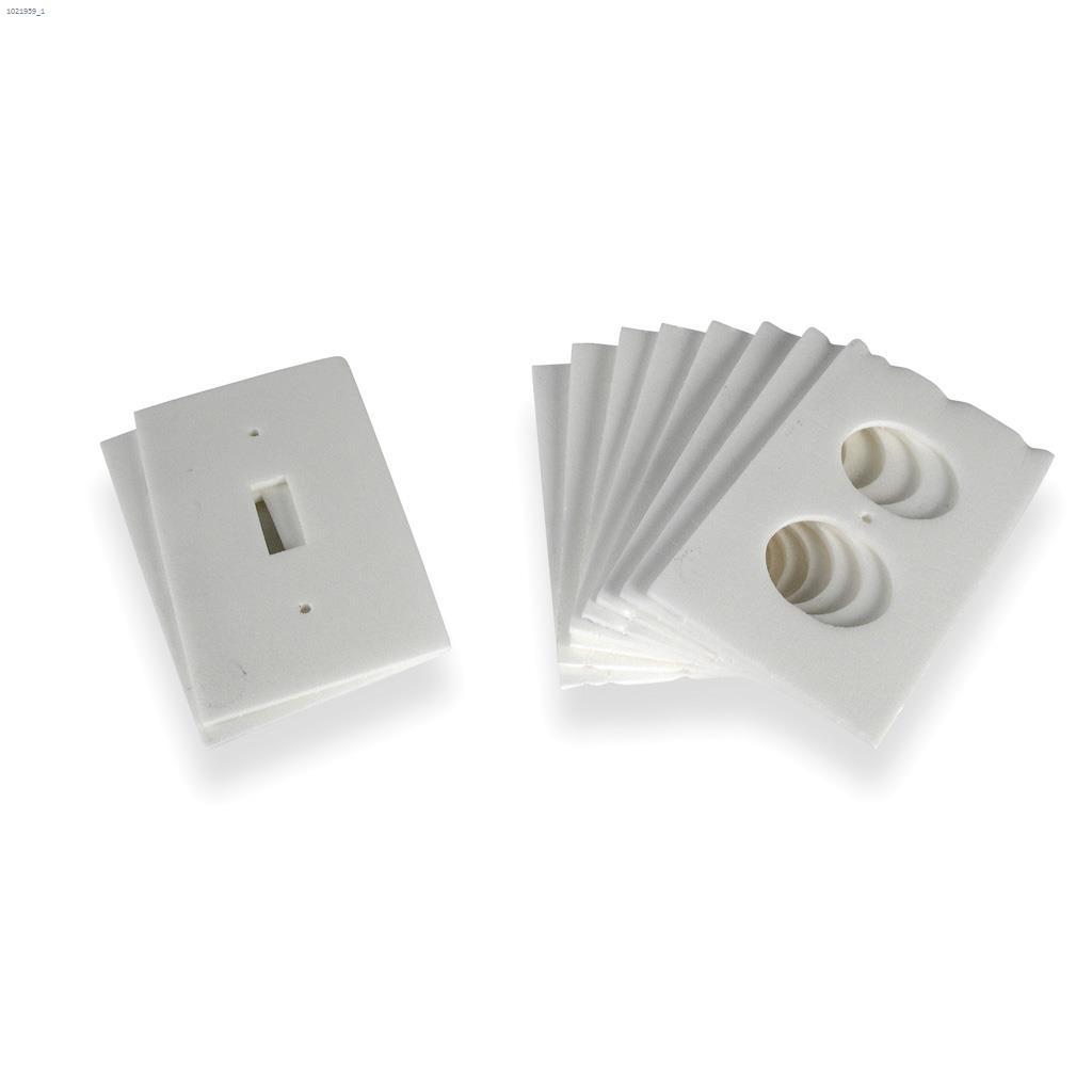 2-1/2" White Electric Outlet & Switch Insulators-10/Pack