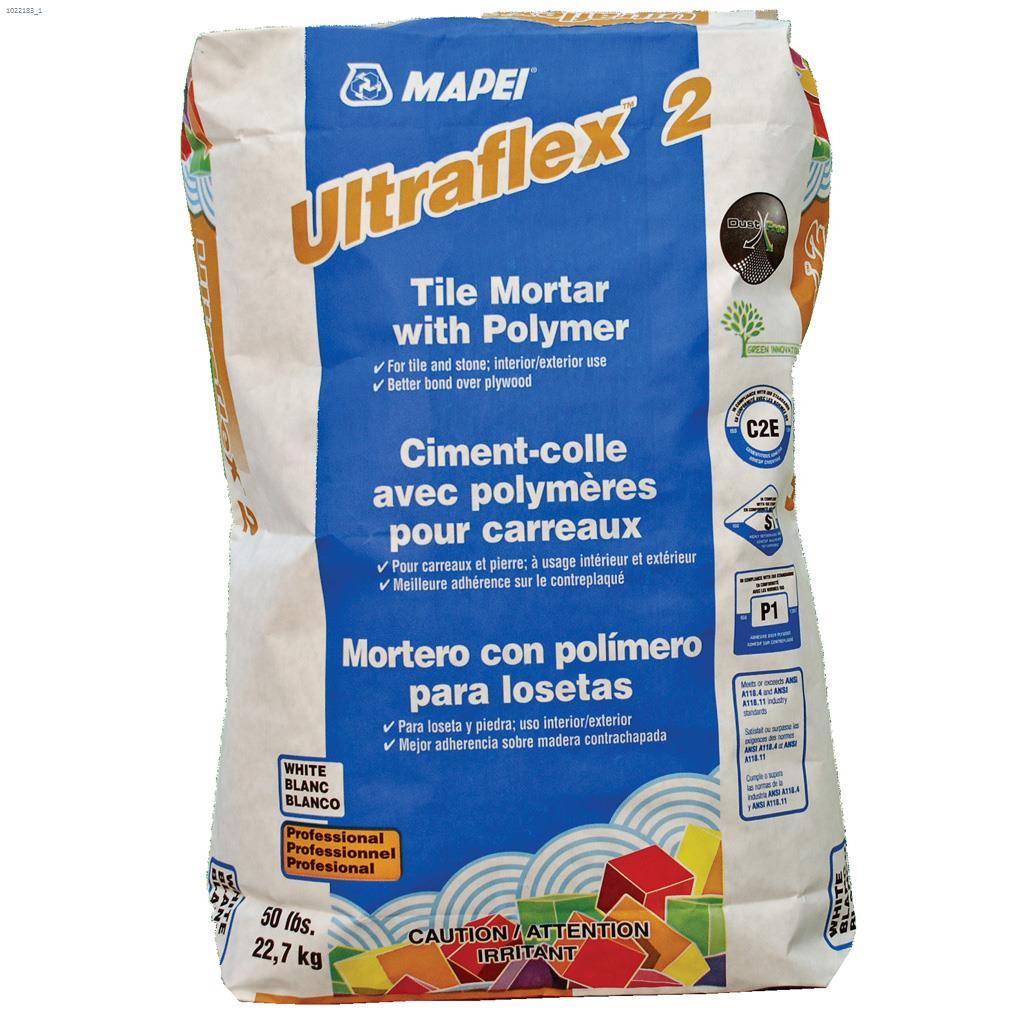 Mortier à tuile Ultraflex™2  gris avec polymère, sac 22,7kg