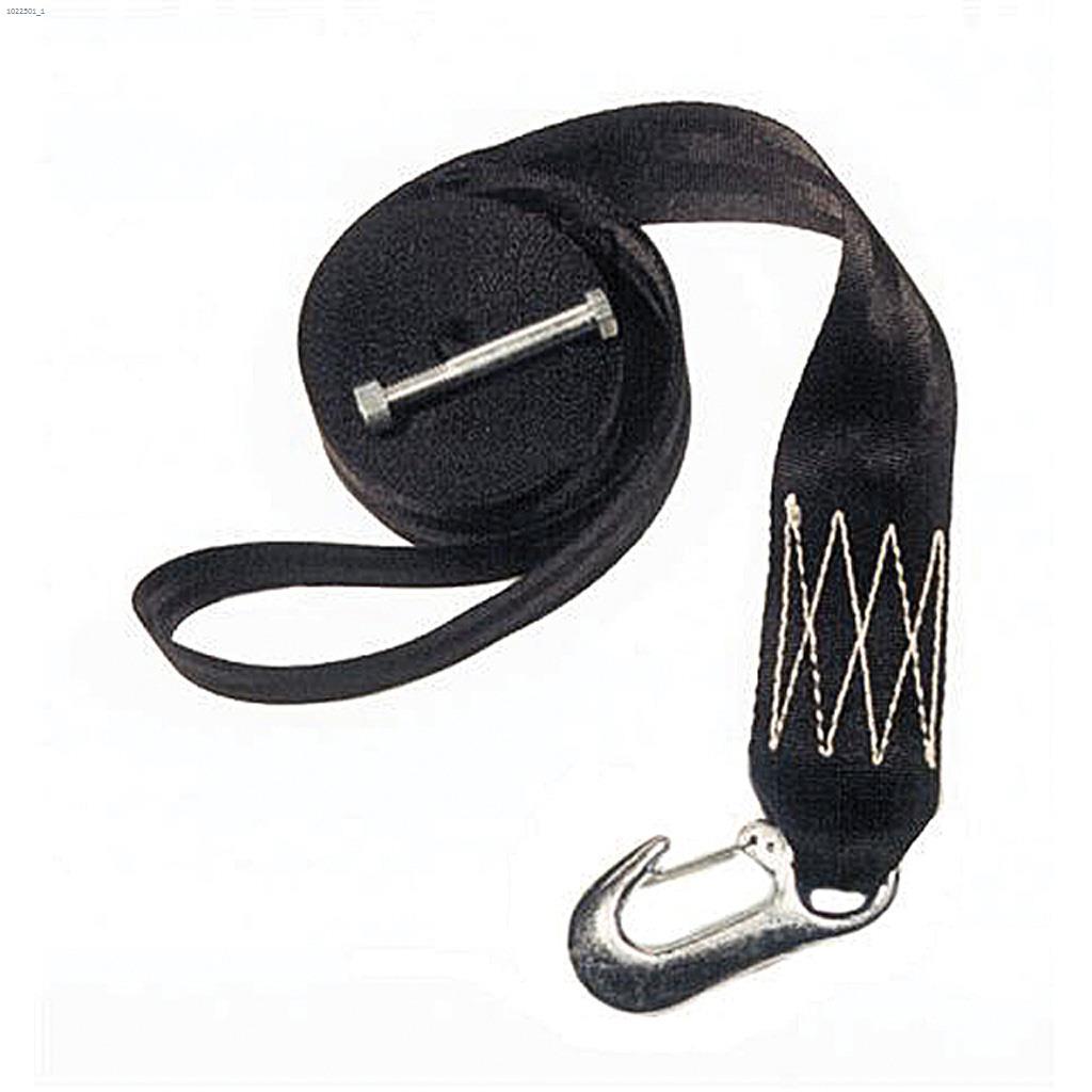 25' x 2" 1100 lb Polyester Black Hand Winch Strap