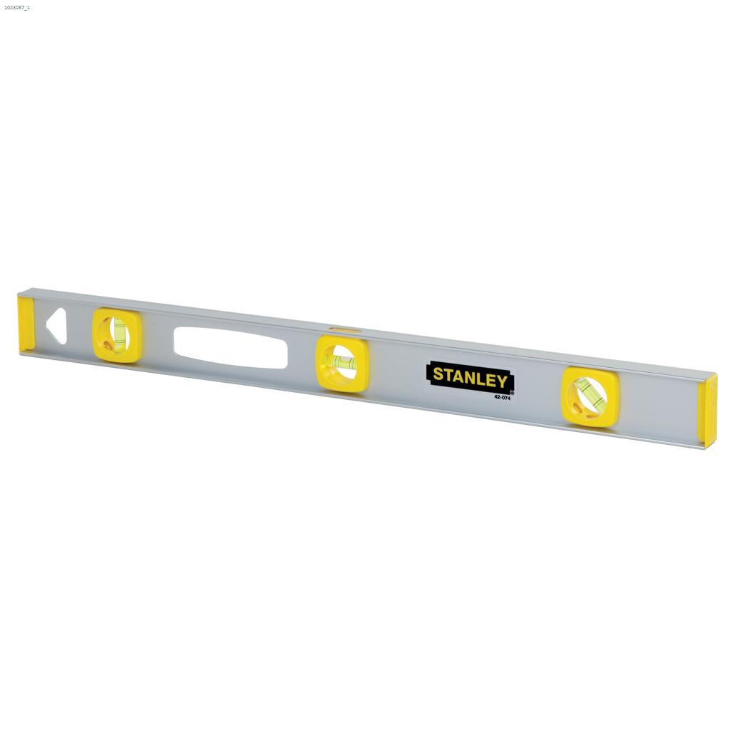 24" Silver 3 Vial Top Read I-Beam Level