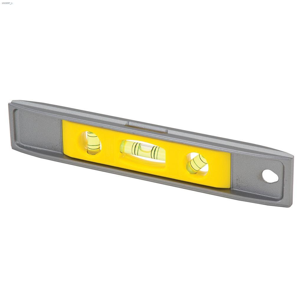 9" Silver/Yellow 3 Vial Magnetic Torpedo Level