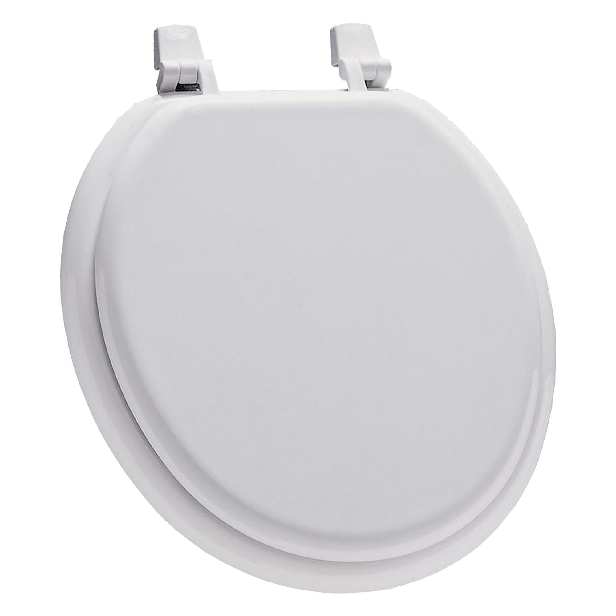 Siège de toilette rond moulé en bois blanc
