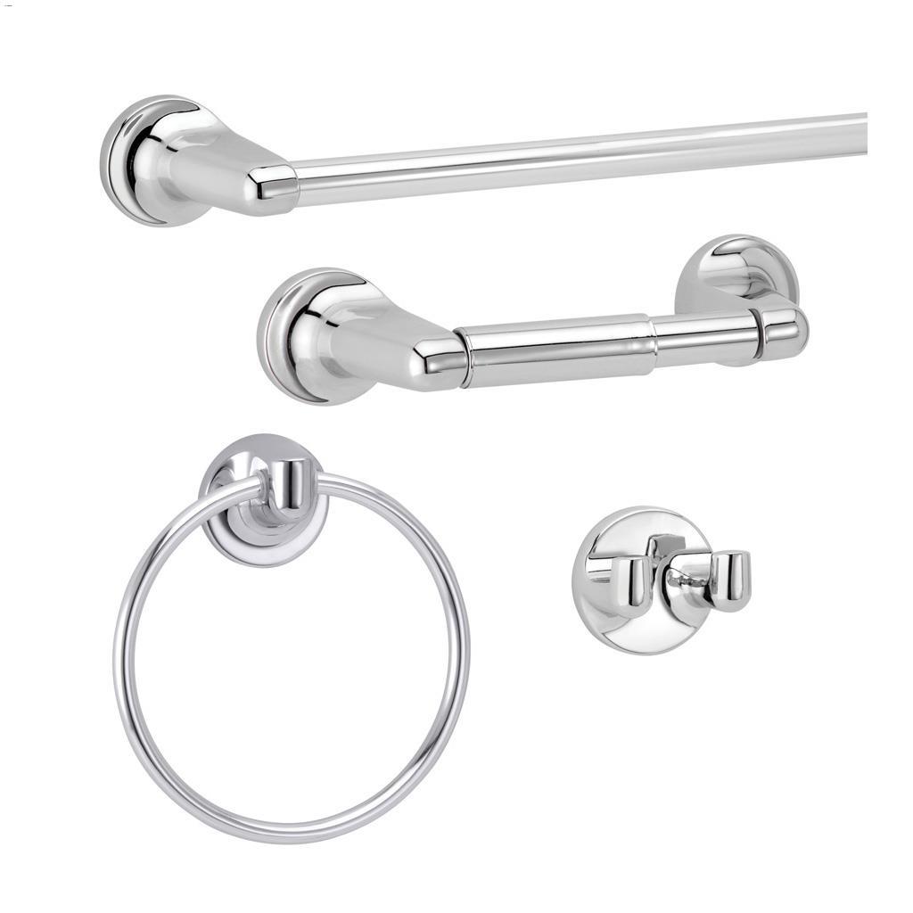Infinity Polished Chrome 4-Piece Bath Set