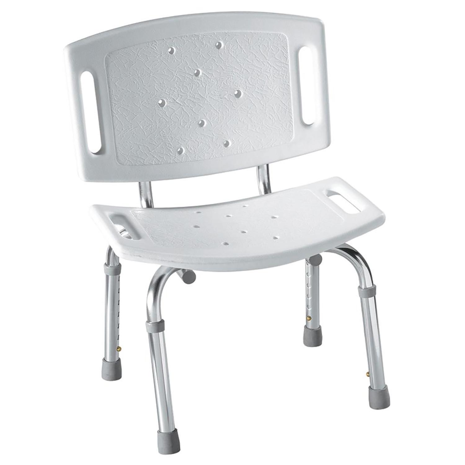 Chaise douche en aluminium et polypropylène blanche 250lb