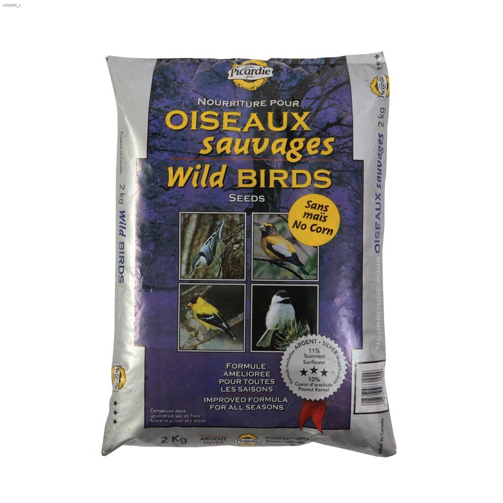 Mélange pour oiseaux sauvage sans maïs argenté 2  kg