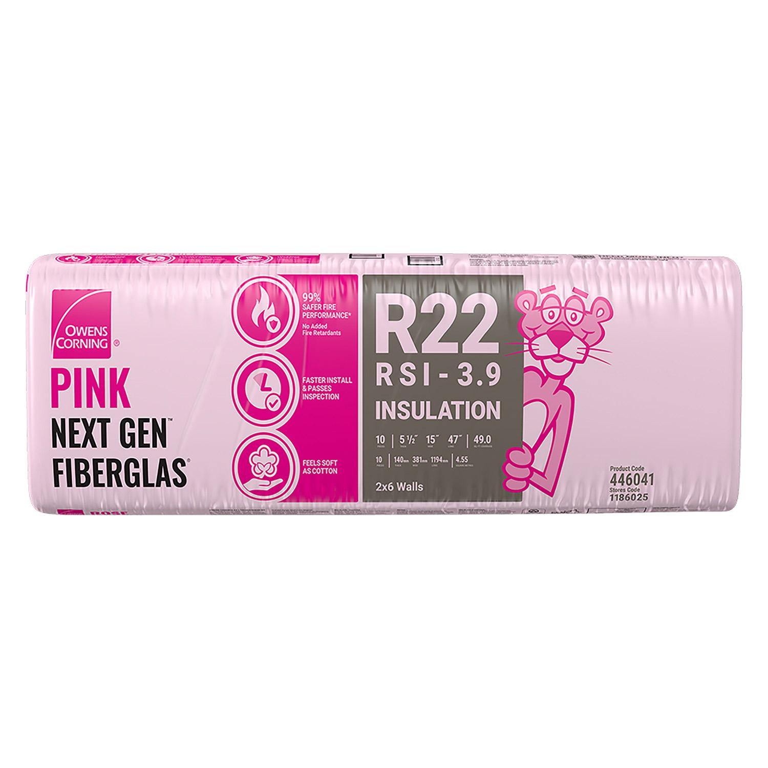 Owens Corning Insulation WS R22 47"x15"x5-1/2"-49 Sqft